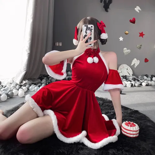 Chinese Christmas Dress Xmas Costume Clubwear Fantasy Qipao Uniform PQ315