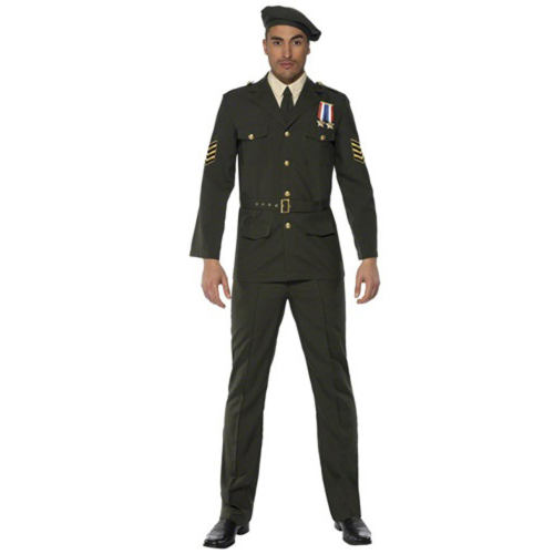 Wartime Officer Costume for Men Military Uniform Costumes PQ8676