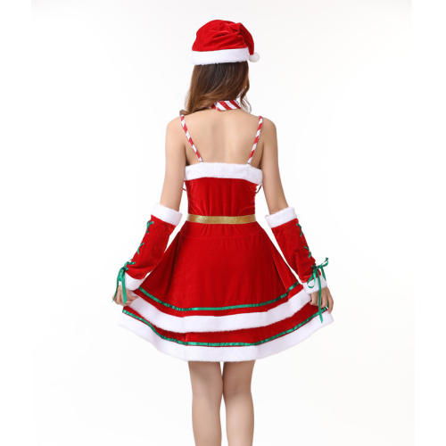 Christmas Costume Women Xmas Fancy Dress Woman Santa Uniform PQ233