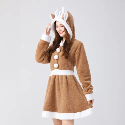 Christmas Reindeer Fancy Dress Woman Elk Uniform Sexy Xmas Costume PQ314