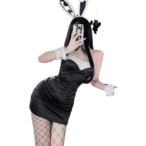 Christmas Bunny Girl Uniform Xmas Rabbit Costume Santa Fancy Dress PQ348