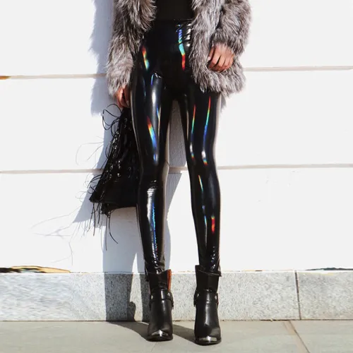 High Waist PU Symphony Pants Faux Leather Leggings PQPU020