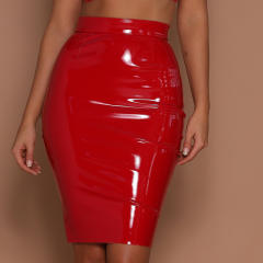Faux Leather Skirt Valentine Sexy Dresses Fetish Wear PQSKT010