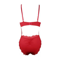 Red Satin Teddy Lingerie Women Sexy Bodysuit Valentine PQ2002