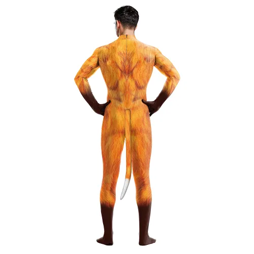 Adult Fox Cosplay Costume Unisex Lowrie Carnival Jumpsuit PQB1005