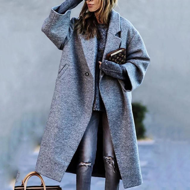 Fashion Women Woolen Jacket Warm Casual Winter Coat PQ8753A
