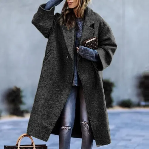 Fashion Women Woolen Jacket Warm Casual Winter Coat PQ8753A