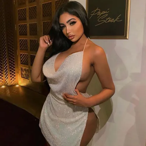 Apricot Halter Night Club Dress Women Sexy Sequin Mini Dresses PQ10812B