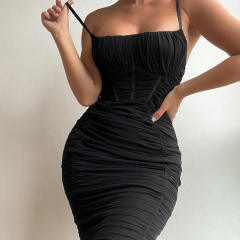 Black Sexy Bodycon Dresses Women Mini Dress PQ11227A