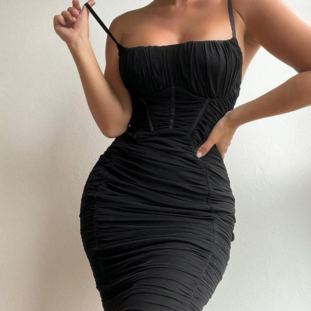 Black Sexy Bodycon Dresses Women Mini Dress PQ11227A
