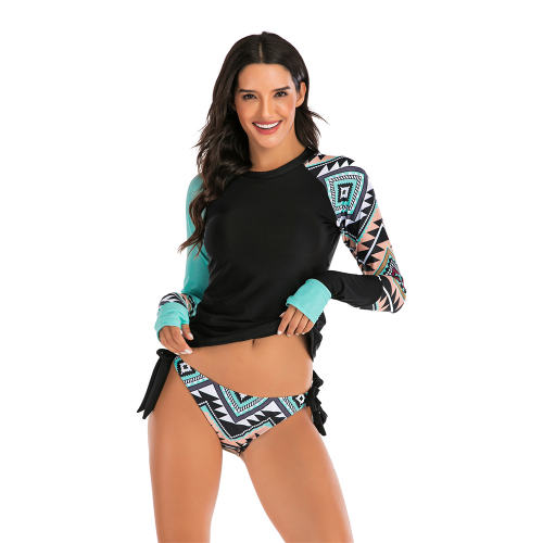 Sunscreen Long Sleeve Tankini Women Surfing Suit Swimsuit Diving Suit PQ7794