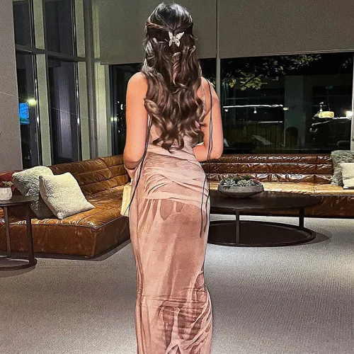 Spaghetti Strap Summer Dress Women Sexy Long Dresses PQ1371