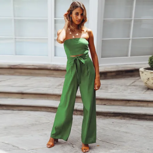 Solid Color Sleeveless Bodysuit Women Summer Jumpsuit PQLQ237