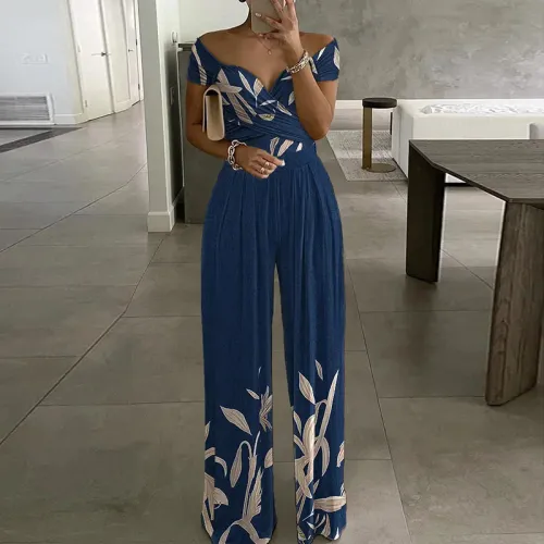 Floral Print Bodysuit Women Summer Jumpsuit PQ9105