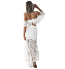 Sexy Lace Dress For Women Off Shoulder Two Pieces Dresses PQ969