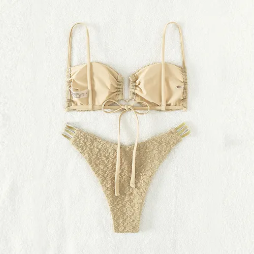 Women Swimwear Wrinkle Bathing Suit Sexy Ins Style Bikini PQ8140