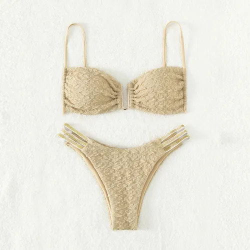 Women Swimwear Wrinkle Bathing Suit Sexy Ins Style Bikini PQ8140