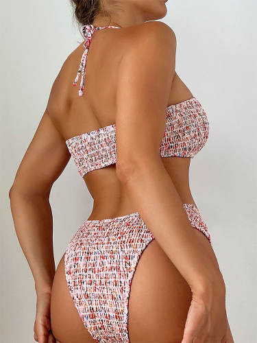 Digital Print Bikini Women Sexy Swimwear Halter Bathing Suit PQX2-34