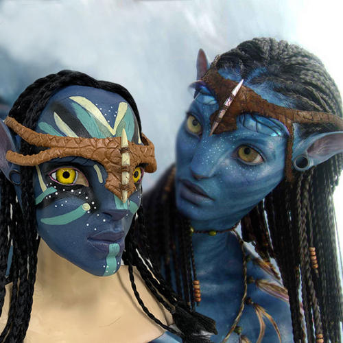 Avatar Latex Headgear 3D Animation Movie Mask PQB035