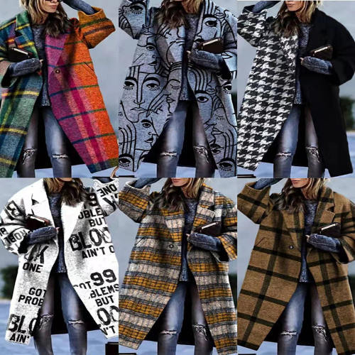 Fashion Casual Winter Coat Women Woolen Jacket Warm PQ8753B
