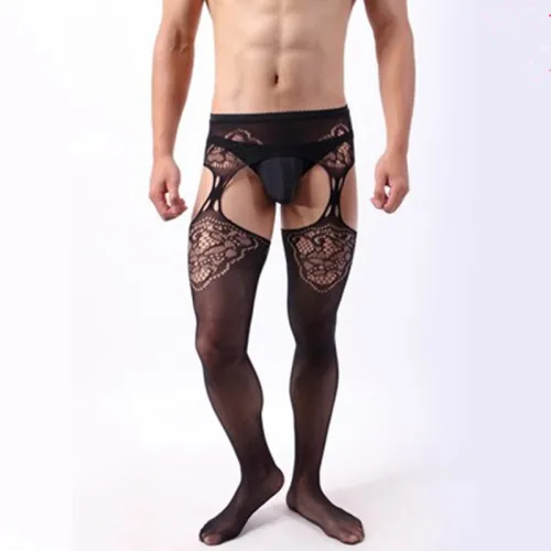 Men Sexy Mesh Bodystockings Fetish Pantyhose Sexy Gay Lingerie PQ6056