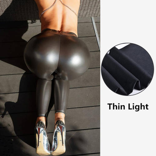 High Waist Faux Leather Trousers Sexy Hot Pants Women PU Leggings PQPK19