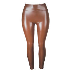 Sexy Hot Pants High Waist Faux Leather Trousers Women PU Leggings PQPK16