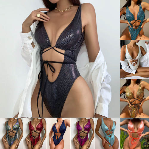 Digital Printed Monokini Women One Piece Swimwear Lingerie PQ8145