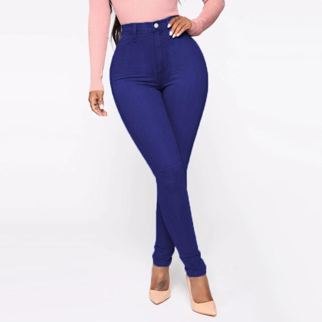 Fashion Plus Size Denim Pants High Waist Trumpet Jeans Women PQJN02