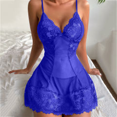 Sexy Nightdress For Women Spaghetti Strap Lace Babydoll Lingerie PQLH-27