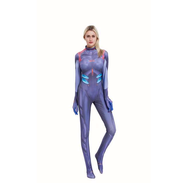 EVA JumpSuit Asuka Neon Genesis Evangelion Costume Cosplay Uniform PQ47255