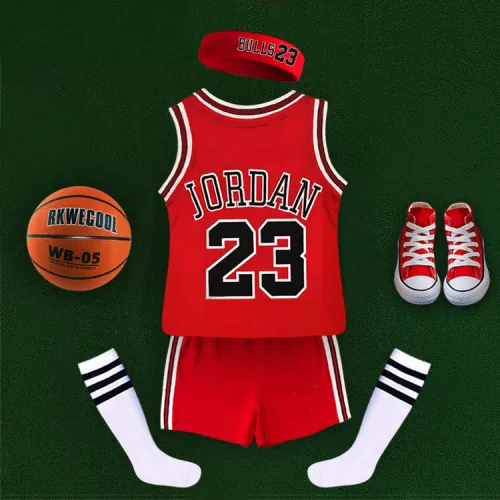Cotton Basketball Stars Sport Jersey For Kids Basketball Team Uniform PQ49081
