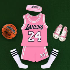 Cotton Basketball Stars Sport Jersey For Kids Basketball Team Uniform PQ49081