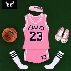 Cotton Basketball Stars Sport Jersey For Kids Basketball Team Uniform PQ49081