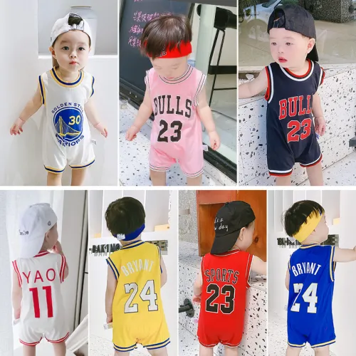 Infants Basketball Jumpers Toddlers Wholesale Jersey Basketball Rompers PQ14676