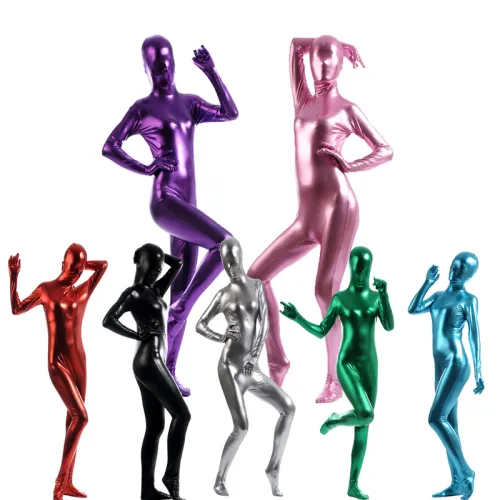 Women Fetish Zentai Faux Leather Catsuit PVC Club Jumpsuit PQ2240