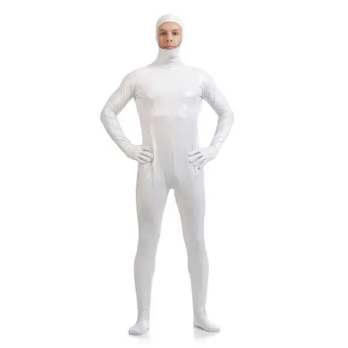 Male PVC Fetish Zentai Sexy Catsuit For Man Night Club Faux Leather Jumpsuit PQ88918