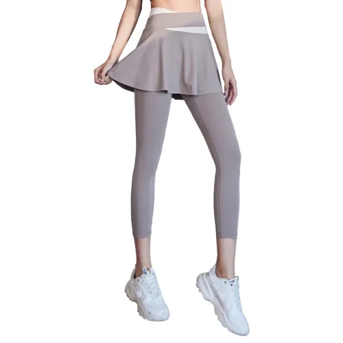 Sexy Yoga Leggings with Skirt For Women Yoga Outfit Solid Color Fitness Supplies MK033