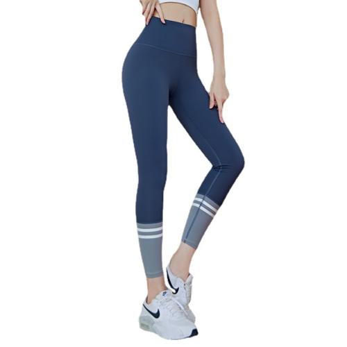 Color Block Yoga Outfit Women High Waist Workout Leggings Sports Outdoor Wear MK015