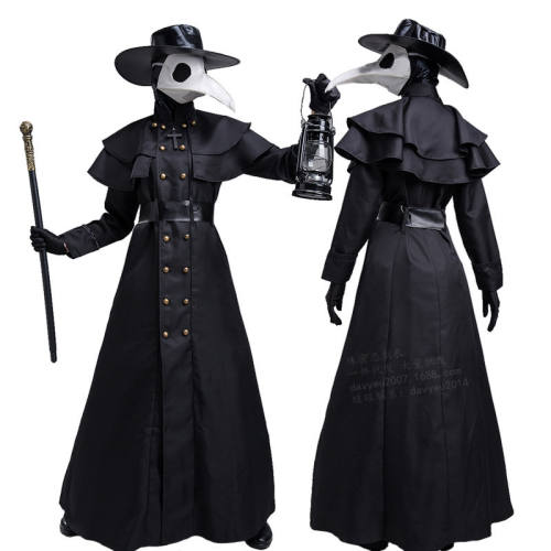 Medieval Steampunk Outfit Plague Beak Doctor Costume PQ8691