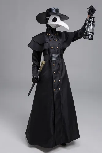 Medieval Steampunk Outfit Plague Beak Doctor Costume PQ8691