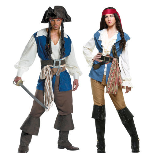 Men Nordic Carnival Pirate Cosplay Costume Halloween Uniform PQ3003