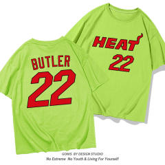 Jimmy Butler Cotton T-shirt For Women Miami Heat Fan Tops 8th Seed Upset Basketball Streetwear PQ1104