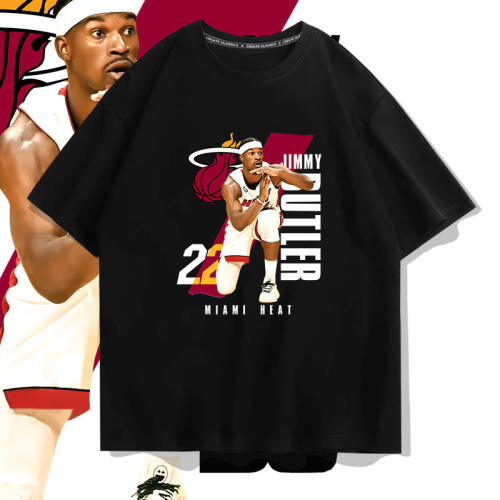 Jimmy Butler Timeout Gesture T-shirts Unisex Basketball Fan Apparel Cotton Tops PQ01979