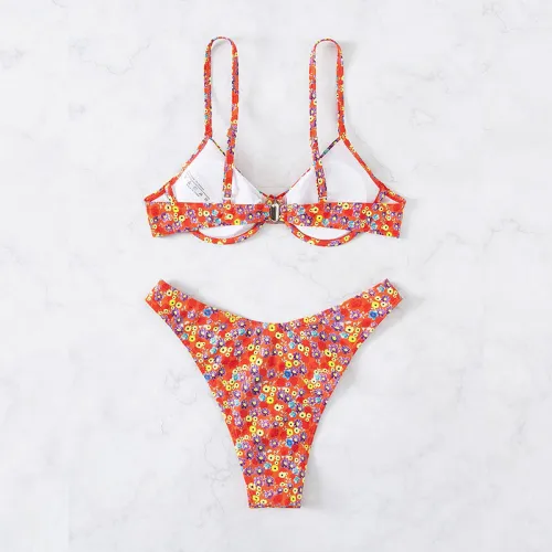 Underwire Bra Bikini Set For Lady Water Sports Wear Beach Equipment PQX2-24