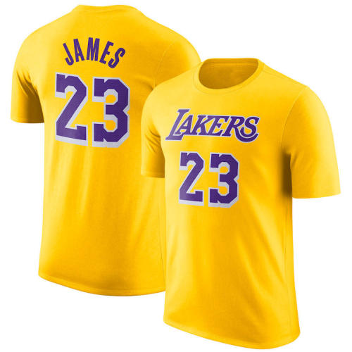 Adult James Tops Los Angeles Lakers Basketball T-shirts Basketball Team Uniform PQT05B