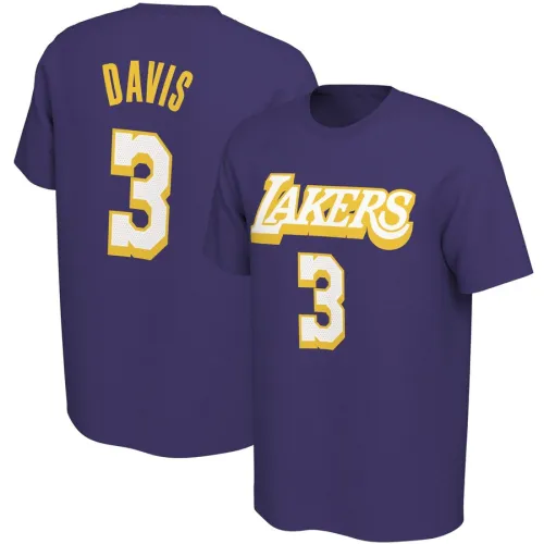 Lakers Basketball Fan Apparel Davis Tops For Adult Los Angeles Basketball T-shirts PQT05C