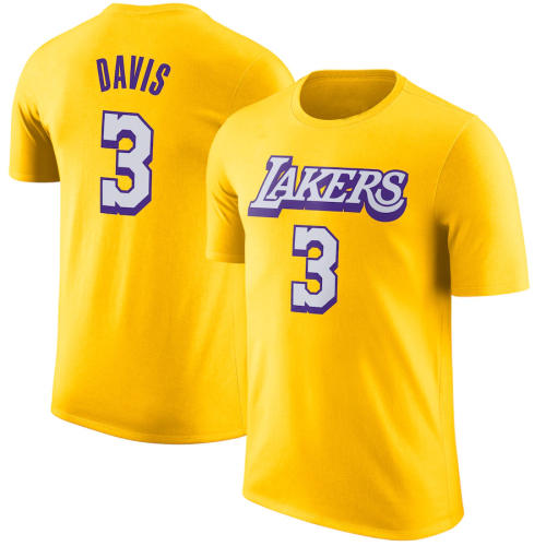 Lakers Basketball Fan Apparel Davis Tops For Adult Los Angeles Basketball T-shirts PQT05C