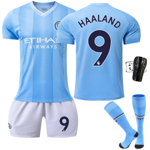 2023 Manchester City Soccer Jersey Erling Haaland Football Kit Tops PQMC005