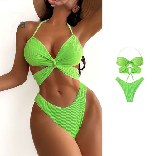 Criss Cross Bikinis Set For Women Water Sports Wear Push Up Designer Swimmsuit PQ8145